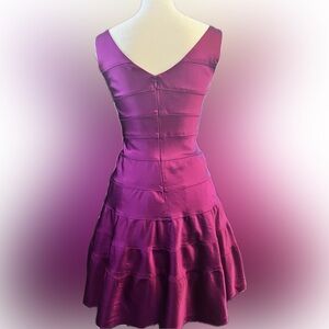 Ivy Blu Sz 2 Cranberry Fuchsia Mid-Length Party Dress